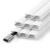136in Cord Hider for Wall Mount TV, White Wire Covers for 1 Mini Cords, YCLYC 8Pack Cable Hider Kit, Paintable Power Wall Cord Cover, Wire Hiders for TV on Wall Cable Raceway - L17in W0.6in H0.36in view 1