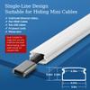 136in Cord Hider for Wall Mount TV, White Wire Covers for 1 Mini Cords, YCLYC 8Pack Cable Hider Kit, Paintable Power Wall Cord Cover, Wire Hiders for TV on Wall Cable Raceway - L17in W0.6in H0.36in view 2