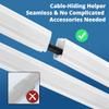 136in Cord Hider for Wall Mount TV, White Wire Covers for 1 Mini Cords, YCLYC 8Pack Cable Hider Kit, Paintable Power Wall Cord Cover, Wire Hiders for TV on Wall Cable Raceway - L17in W0.6in H0.36in view 4