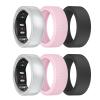 MAKCPOIMER 3/6 Pack Ring Cover for RingConn Gen 2 Air, Elastic Silicone Ring Protector for RingConn Gen 2/1 Working Out Accessories Men Women (6P-2Pink+2Clear+2Black, L (12/13/14)) view 1