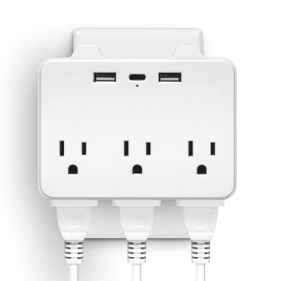 AOCIWE Outlet Extender, Surge Protector. 6 Outlets & 2 USB Ports & 1 Type-C Port, 1875 Joules, ETL Listed Power Outlet for Home Office.