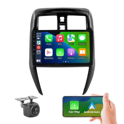 2+64GB Car Radio Stereo for Nissan Versa Sedan 2015 2016 2017 2018 2019 Replacement Dash Kit GPS Navigation,10.1" IPS Touch Screen Head Unit with Car-Play & Android Auto + AHD Camera