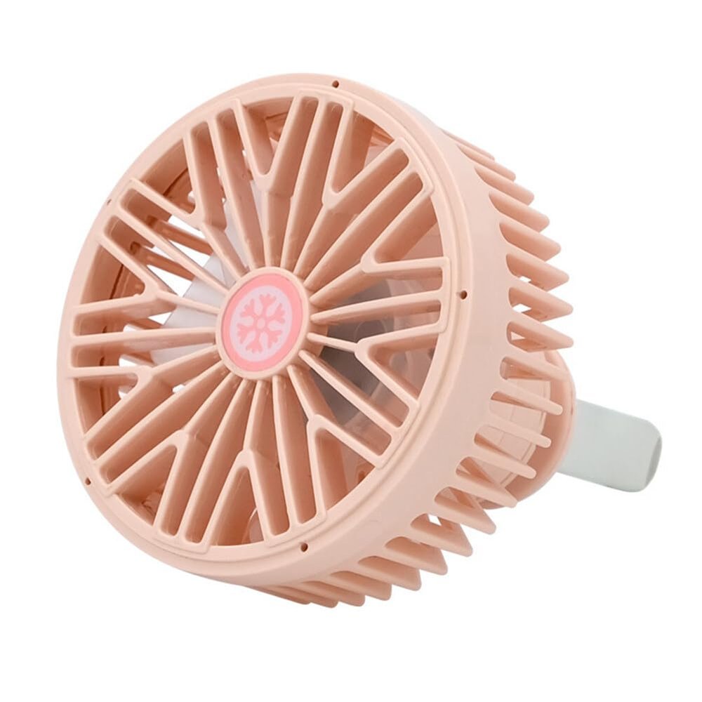 EUBUY Car Cooling Fan Mini USB Fan 360 Rotatable Cooling Air Fan 3 Speeds Car Cooling Clip Fan Portable Low Noise Car Vent Fan Vehicle Small Strong Wind Fan for Truck SUV Van Peach