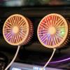 EUBUY Car Cooling Fan Mini USB Fan 360 Rotatable Cooling Air Fan 3 Speeds Car Cooling Clip Fan Portable Low Noise Car Vent Fan Vehicle Small Strong Wind Fan for Truck SUV Van Peach view 4