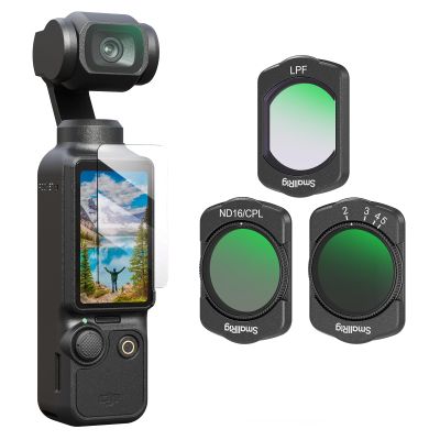 SMALLRIG Magnetic Filters Set for DJI Osmo Pocket 3, VND2-5, ND16/CPL Filter, LPF Filter and Screen Protector 4776
