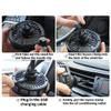 EUBUY Car Fan USB Fan for Car, 360 Rotatable Car Dashboard Fan with 3 Speeds Strong Wind Air Vent Fan with Quiet Brushless Motor Colorful Light for Car Vehicle Van Truck SUV view 3