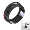 HFDJRWK Smart Ring Heart Rate/Sleep/Blood Oxygen Monitoring No Need to Subscribe to The App with Sos Function Compatible with iOS and Android(Black,12#) view 1