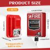 Relaxweex 4 Pcs Fire Alarm Pull Station Fire Warning Siren 12/24V DC Sound and Light Emergency Alarm Dual Action Manual Call Point with Key Security Horn Buzzer for Home or Office view 2