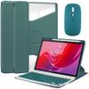 Aidashine Keyboard Case for Lenovo Tab M11 (TB-330FU/330XU) 11",Rotating Case, 7 Color Backlit, Detachable Bluetooth Keyboard with Pencil Holder,Green view 1