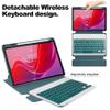 Aidashine Keyboard Case for Lenovo Tab M11 (TB-330FU/330XU) 11",Rotating Case, 7 Color Backlit, Detachable Bluetooth Keyboard with Pencil Holder,Green view 3