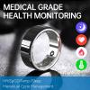HFDJRWK Wearable Smart Rings for Men and Women, Sleep Ring, Body Movement Monitor, Sos Rescuer, Compatible with iOS and Android(Silver,8#) view 3