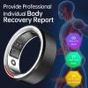 HFDJRWK Rechargeable Smart Ring Health Tracker with Sos Function, Sleep Ring, Body Movement Monitor(Black,7#) view 2