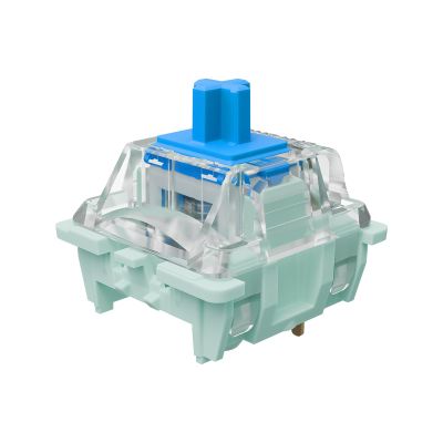 Jade Series Dual-Stage Spring Pre Lubed Switches Blue V3 Pro,3-Pin 60gf Clicky/RGB/LED Switches for Mechanical KeyboardBlue,108pcs