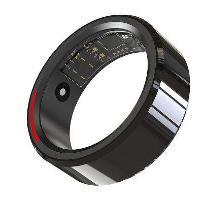 HFDJRWK Smart Ring - Sleep, Movement & Recovery & Exercise Tracking, Period & Pregnancy Insights, Temperature Monitoring, No App Subscription Required(Black,8#)