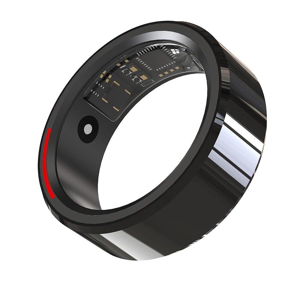 HFDJRWK Smart Ring - Sleep, Movement & Recovery & Exercise Tracking, Period & Pregnancy Insights, Temperature Monitoring, No App Subscription Required(Black,8#)