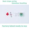 Zjmehty Gateron Jade Series Dual-Stage Spring Pre Lubed Switches Red V3 Pro,3-Pin 45gf Linear/RGB/LED Switches for Mechanical KeyboardRed V3 Pro,108pcs view 3