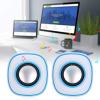 USB Speaker Mini Portable Computer Stereo Sound Box Loudspeaker 3.5mm Audio Socket for Laptops Desktops Smartphones, RMS 3Wx2, Antimagnetic Speakers view 4