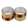 1Pair 75.5MM Speaker Bass Voice Coil White Aluminum Sound Air Outlet for Subwoofer Speaker Repair Accessories view 1
