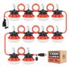 Omlite 100FT Temporary Construction String Lights:100W 11000LM ETL Certified Industrial LED String Work Lights,IP65 Waterproof 18AWG Wire Super Bright for Garage Mine cave,with Hanging Hooks view 1