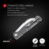 BOKER PLUS Atlas Backlock Sheepfoot  Small 2-handed Full-Metal Pocket Knife with D2 Sheepfoot Blade  Slim EDC Backlock Folding Knife with Stainless Steel Handle  Gift Box view 4