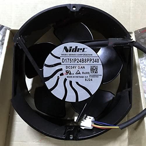 AJSWISH D1751P24B8PP340 24V 3.4A 17CM Inverter Cooling Fan for D1751P24B8PP340 DC Fan