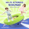 iClever Kids Bluetooth Headphones with LED Lights, BTH18 Safe Volume 74/85 dBA, 43H Playtime, Bluetooth5.3 Kids Headphones Wireless Aux Cord for iPad/Tablet/Travel/School, Green/Blue view 3