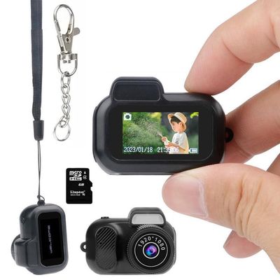 BZDVS KeyCam - World's Smallest 1080P HD Mini Camera, Retro Portable with Eight Filters for Indoor/Outdoor (8G)