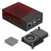 Argon Poly+5 Raspberry Pi 5 Case with Active Cooler | Pi 5 case, Pi 5 Active Cooler | Argon THRML 30mm Active Cooler (Fan and Aluminum heatsink) for Raspberry Pi 5 (BRED) | RPI 5 Hat Compatible view 1