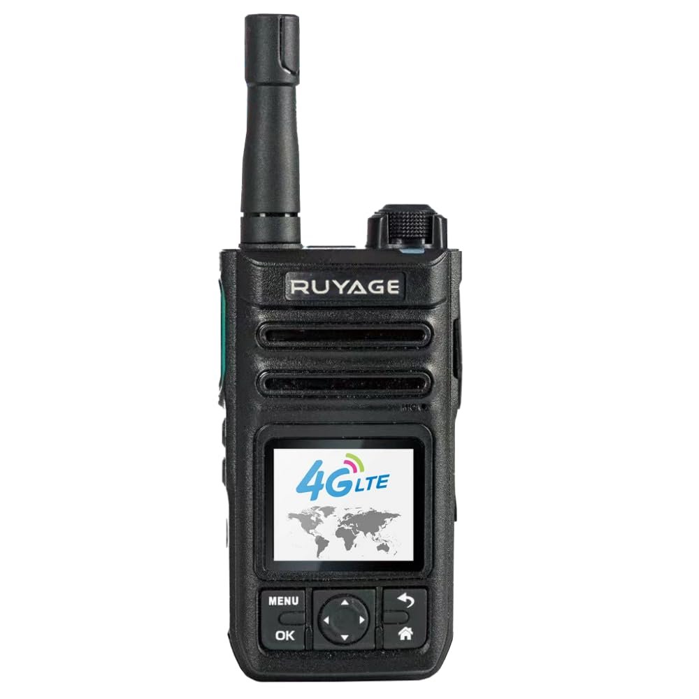 RUYAGE 3G/4G Network Radio with PTT Button WiFi Walkie Talkies Long Range 100 Miles 1.77inch LCD Screen Push-to-Talk for Zello Android ZL60