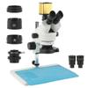 ERoomQ Microscope Accessories Kit 3.5X 7X-45X 90X 180X Simul-Focus Parfocal Trinocular Stereo Microscope 40MP 4K HDMI USB Video Camera Microscope Slides view 1