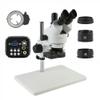 ERoomQ Microscope Accessories Kit Trinocular Stereo Microscope 3.5X-90X Continuous Zoom Magnification+VGA USB AV Video Camera+144 LED Light+Big Stand+0.5x/2x Lens Microscope Slides view 1