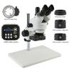 ERoomQ Microscope Accessories Kit Trinocular Stereo Microscope 3.5X-90X Continuous Zoom Magnification+VGA USB AV Video Camera+144 LED Light+Big Stand+0.5x/2x Lens Microscope Slides view 2