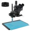 ERoomQ Microscope Accessories Kit 7X -50X Continuous Zoom Trinocular Stereo Microscope Head Sets with Eyepiece 0.5X 0.7X Objective Lens Microscope Slides view 1