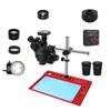 ERoomQ Microscope Accessories Kit 3.5X-90X Simul Focal Trinocular Stereo Microscope VGA 1080P VGA 38MP HDMI Digital USB Microscopio Camera CTV Adapter Barlow Lens Microscope Slides view 1