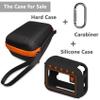 JCHPINE Silicone Cover and Hard Travel Case for JBL Go 4 Ultra Portable Bluetooth Speaker, Accessories for JBL Go 4 Pro Sound Bluetooth Speaker Stand Up Holder (Black Case) view 2