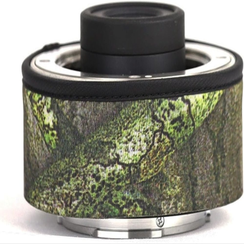 CHASING BIRDS Lens Camouflage Waterproof Coat for Canon EF Teleconverter 1.4X 2.0X Rainproof Lens Protective Cover (Green Leaf Camouflage, Extender EF 2X II)