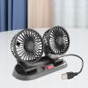 DirectNine Basics Truck Fan Double Head Fan Multipurpose 360 Rotation 2 Speed Auto Cooling Fan USB Interface Vehicle Fan for SUV Car Dashboard, 22cmx11cmx16cm, Black view 4