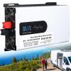 5000W 6000W 8000W Pure Sine Wave Power Inverter 12V/24V/48V/60V/72V DC to 110V 220V Converter for Family RV Off Grid Solar System Car with LCD Display, RVs Boat Camper,6000W-24Vto110V view 1