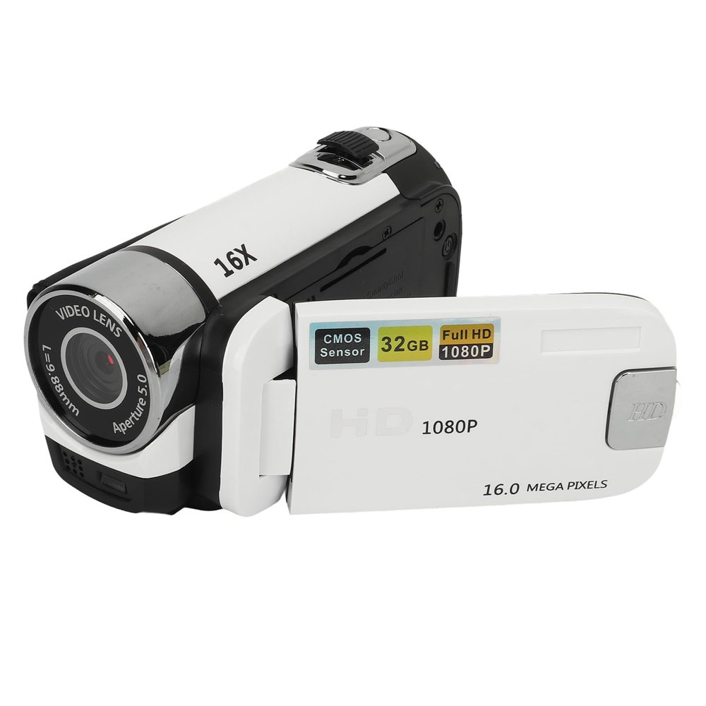 XUMIUZIY Video Camera Camcorder, HD 1080P 16MP Digital Camera Recorder with 2.4 Inch Rotatable Screen, 16X Digital Zoom, Fill Light, Anti Shake, Vlogging Camcorder for Student, Beginner