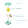 Fejwlvs Jade Series Goldenrod Yellow Pro Switches,Linear Factory Pre-lubed 5-Pin 55gf RGB LED Keyboard Switches for MX Mechanical Keyboard (108Pcs) view 3