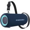 Passau Portable Bluetooth Speakers 40W Peak Loud Stereo Sound, Passive Radiators-Deep Bass, All Day Playtime, Adjustable Strap, BT5.3, IPX5 Wireless Speaker RGB Lights for Indoor Outdoor-Blue view 1