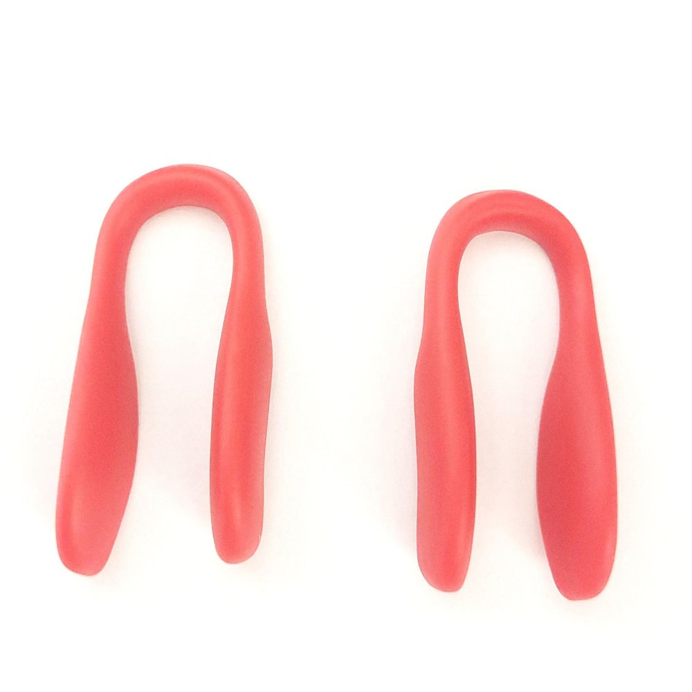 Caulo Replacement Nose Pads Bridge for fit Oakley Split Shot OO9416 Crossrange OO9371 Targetline OO9397 Glass Sunglass Frames (Red - 2 Pairs)