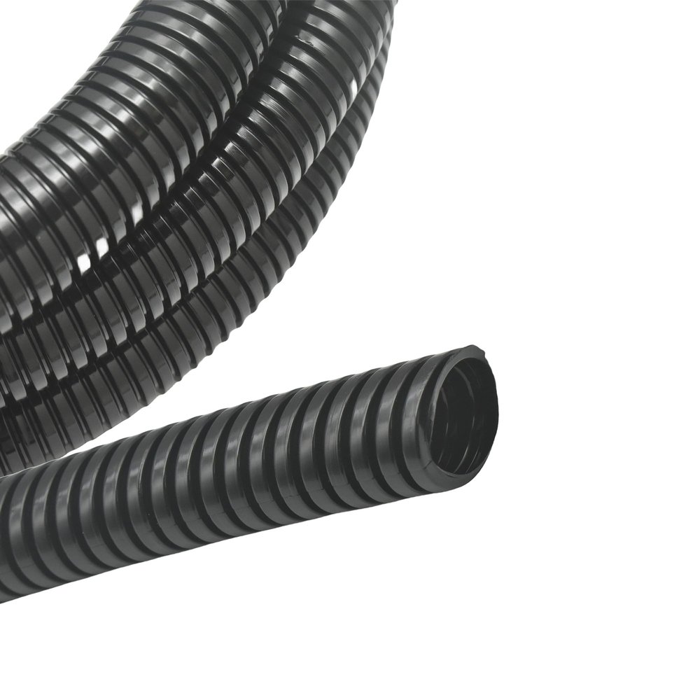 MyyYiTar 1/2in-10ft Wire Loom Conduit Protector Cable Sleeves Cover Hard Tubes for Outdoor Electrical Wire Management Organizer Kit  Black