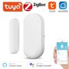 BVAZTVP ZigBee Wireless Door and Window Sensors,Smart Door Open/Closed Detectors for Home Security,Compatible with Alexa Google Home 4Pack(Battery not Included) view 2