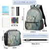 Backpack with Lunch Box Travel Backpack Animal Hummingbird Bookbag & Lunch Bag Insulated Lunchbox Waterproof Daypack Laptop Backpack Freezable Lunch Bag view 2