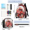 4th of July Car Backpack with Lunch Box Travel Backpack Bookbag & Lunch Bag Insulated Lunchbox Waterproof Daypack Laptop Backpack Freezable Lunch Bag view 2