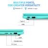 ZHAOHUIXIN Mini 10.1 inch Android 12 Laptop Computer, Portable Small Netbook Computer with Allwinner A133 CPU Android 12 OS 2GB RAM 64GB EMMC HD IPS Screen 1280x800 Pixel 0.3MP Camera (Blue) view 2