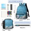 Backpack with Lunch Box Travel Backpack Wooden Seashell Starfish Bookbag & Lunch Bag Insulated Lunchbox Waterproof Daypack Laptop Backpack Freezable Lunch Bag view 2