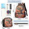 Backpack with Lunch Box Travel Backpack Hummingbird Bookbag & Lunch Bag Insulated Lunchbox Waterproof Daypack Laptop Backpack Freezable Lunch Bag view 2