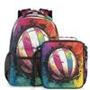 Backpack with Lunch Box Travel Backpack Sports Balls Bookbag & Lunch Bag Insulated Lunchbox Waterproof Daypack Laptop Backpack Freezable Lunch Bag view 1